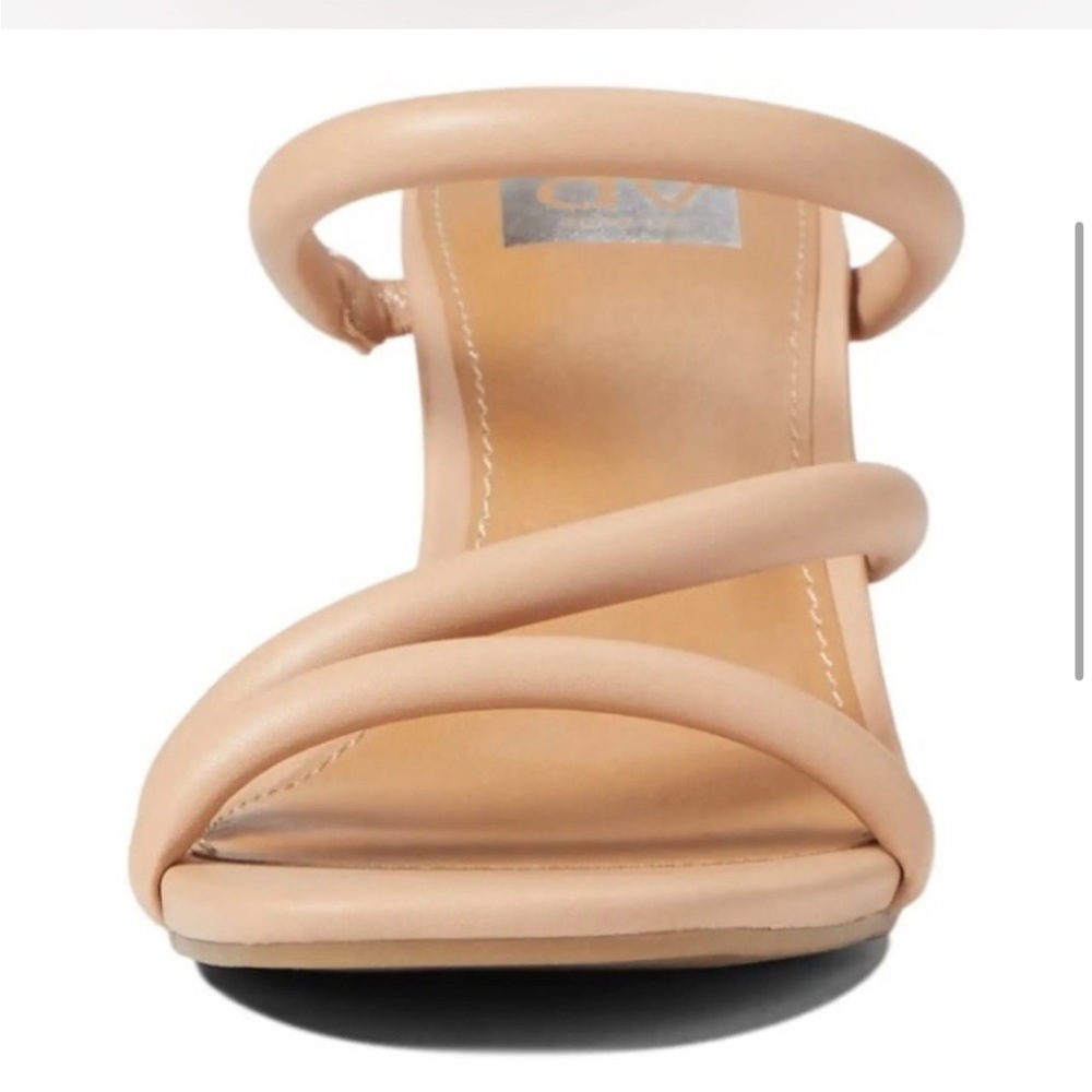🕶️Dolce Vita Myla heel slide sandal sz 11 Beige Tan Puffy strap - Picture 2 of 8